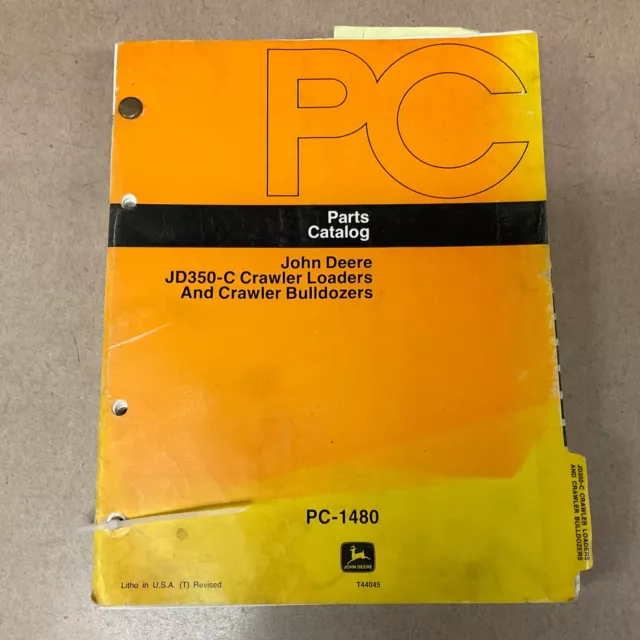 John Deere 350C PARTS MANUAL CATALOG BOOK CRAWLER BULLDOZER LOADER PC-1480 GUIDE