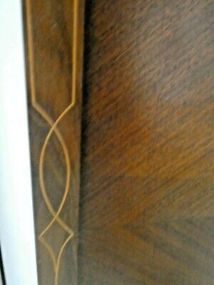 Antique Timber Veneer Parquetry Inlaid Fire Screen Stand 3