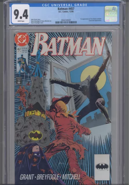 Batman #457 CGC 9.4 1990 DC Comics 1st App Tim Drake as Robin Scarecrow App