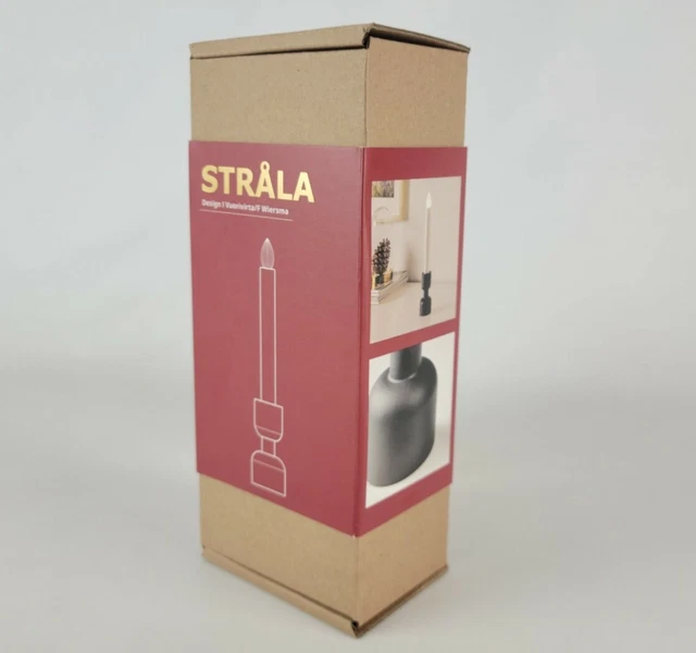 IKEA STRALA LED Candlestick Light Candle Holder BatteryOperated Black