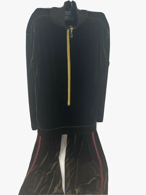 Vtg 90's La Roo Track Jogging Suit Velour Brown Size Sm, Mint Condition