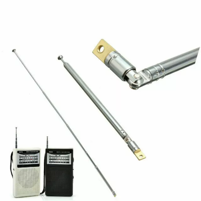 Replacement 60cm 6 Sections Telescopic Antenna Aerial AM/FM for Radio TV LW KL