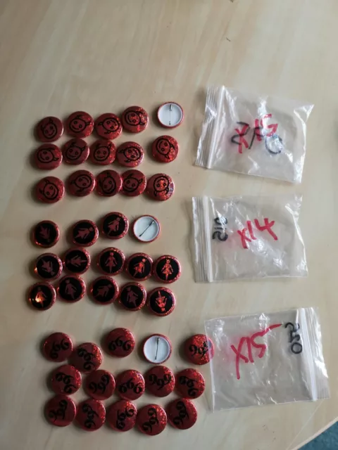 44 x Red Devil 666 Lucifer Satan Woman Lapel Pin Button Badges - Mixed Job Lot