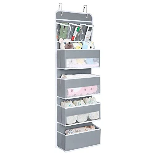 Door Hanging Organizer Nursery Closet Cabinet Baby Storage with 4 Large