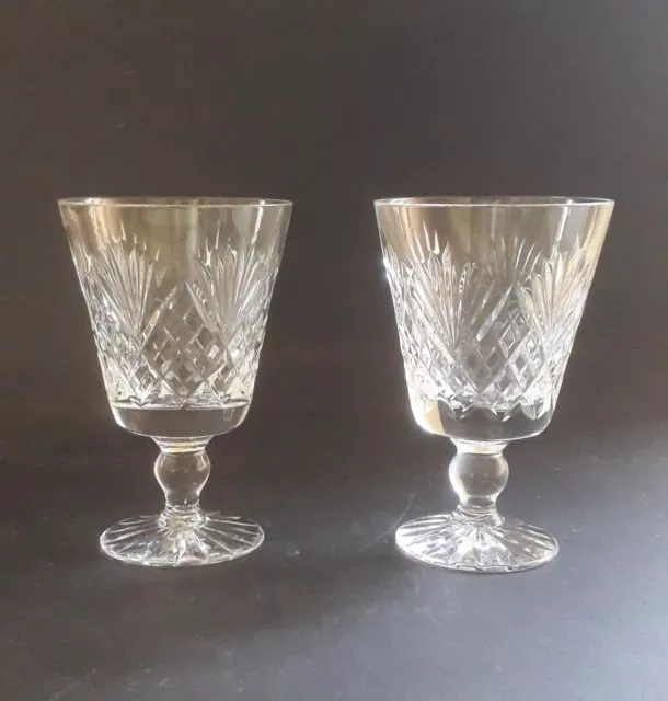 A Pair Royal Doulton Juno 4 5/8" Wine Glasses - Webb Corbett