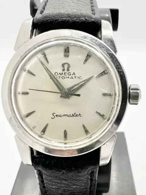 VINTAGE 1950S STEEL Omega Seamaster Cal. 470 17j Automatic Watch $34.00 ...
