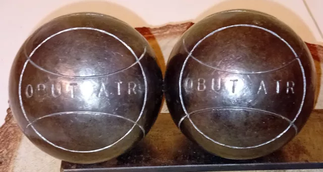 Doublette Boules de Pétanque Striées OBUT ATR Compétition 690 G 73 mm.