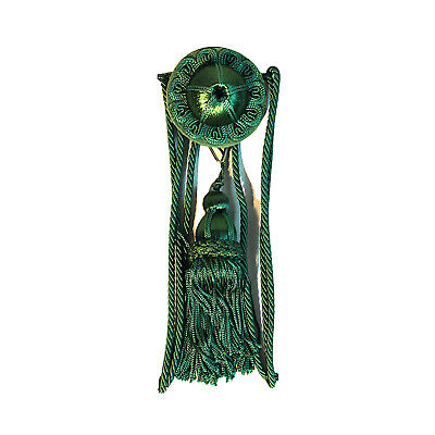 Green Victorian Picture Hanging Wall Hook Antique Style Rail Cloth Hanger