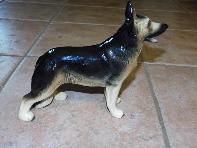 Vtg England Coopercraft German Shephard Large Dog Figurine