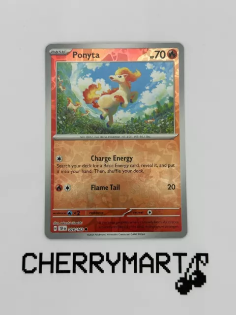 Ponyta 026/162 - Reverse Holo - Temporal Forces - NM/M Pokemon Card