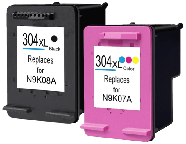 Cartucce Rigenerate HP304XL BK/CO per Deskjet 2630, 3720, 3730 ENVY 5010,5030
