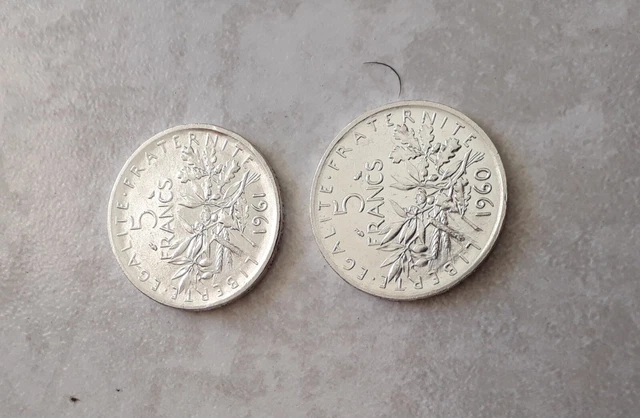 lot 5 Francs Semeuse Argent 1960-61-62-63-64  SPL  3