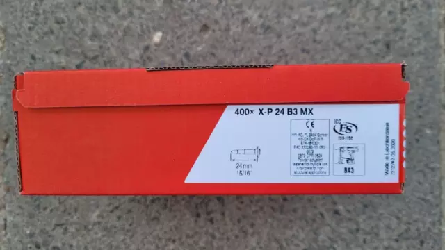HILTI Nägel 400 Stück  X-P 24 B3 MX Universalnagel  B3 Beton Betonnagel #2156218