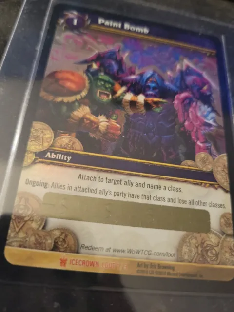 Paint Bomb Unscratched Loot Card World of Warcraft WOW TCG