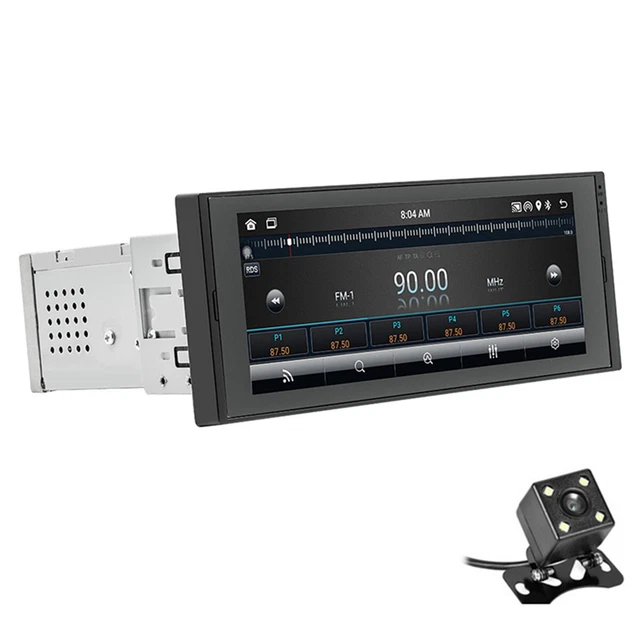 6.86in 1DIN Car Stereo Radio MP5 Player Bluetooth GPS WiFi FM USB W/Rear Camera