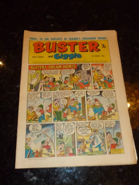 BUSTER & GIGGLE Comic - Date 08/03/1969 - UK Paper comic