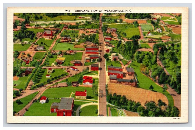 Postcard: NC Airplane View, Weaverville, North Carolina - Unposted