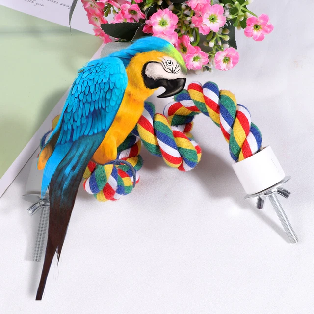 parrot toys for large birds 2x Vogel Liefert Vogel Seil Vogel Spielzeug Seil Bar 7