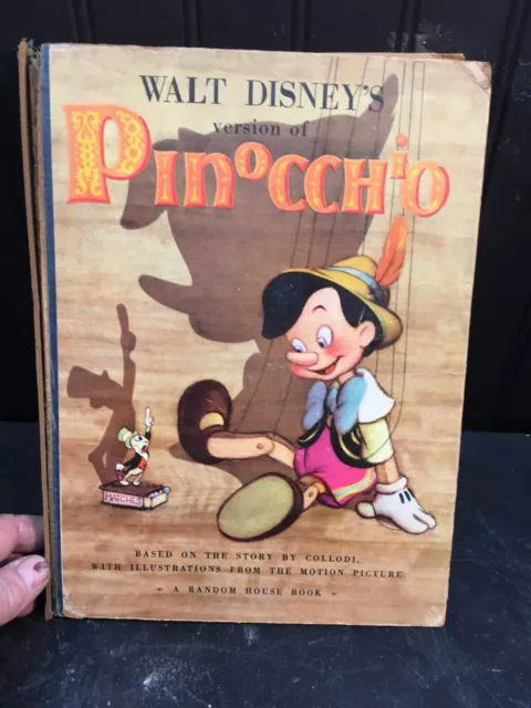 Walt Disney's Version of Pinocchio Picture Story Book Random House ©1939 //