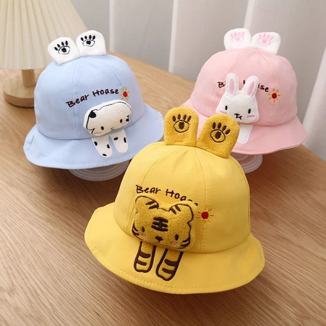 Cappello da sole per ragazze estate bambini cappello da sole orecchio cappello da pescatore bambino cappello a secchio UV