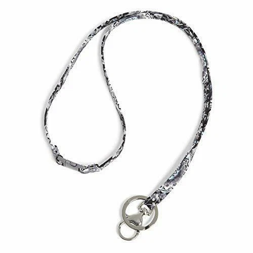 Vera Bradley Women's Signature Cotton Breakaway Lanyard Charcoal Medallion
