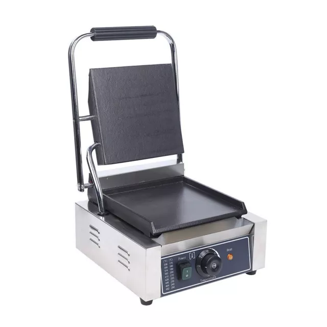 Sandwich Steak Maker Commercial Electric Grill Panini Press Griddle Plate Flat