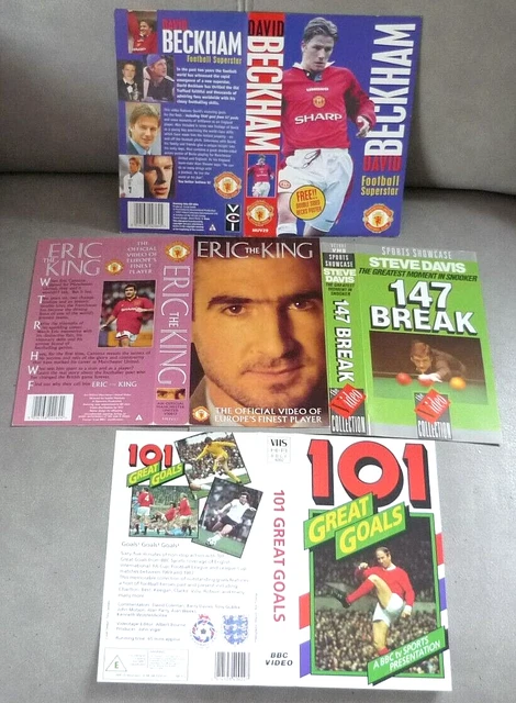Vhs Cover Inlay 4 X VINTAGE Vhs Inlay/Insert/Sleeves Sports, Cantona, Beckham & Others ...