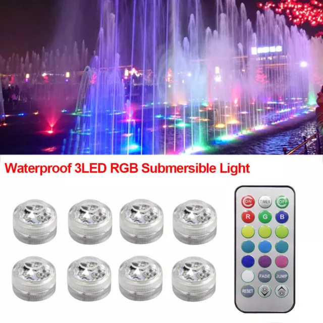 LED Lights Underwater Swimming Pool Submersible Lights Remote Waterproof  HOT