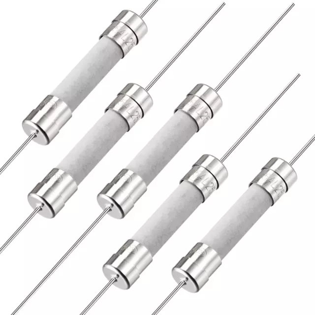 Fusibles Coup Rapide Fil Conducteur Fusibles Céramique 6mm x 32mm 250V F15A 5Pcs