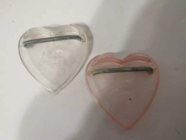 2 Vintage heart shaped Doll stands, for small dolls    #827