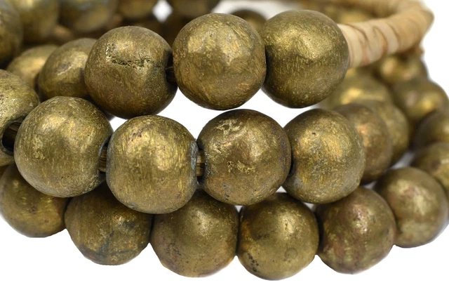 Fulani Large Round Brass Beads Old Nigerian African