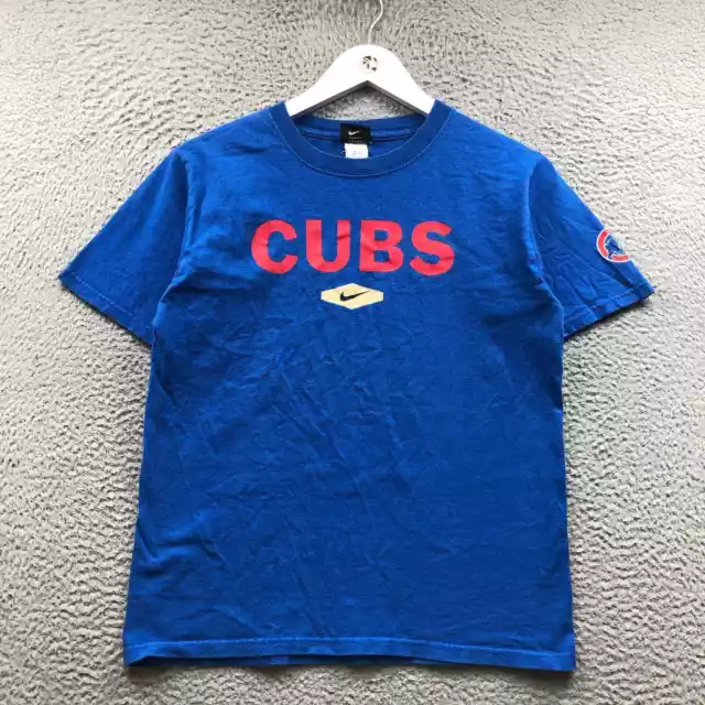 Nike Chicago Cubs Nike T-Shirt Boys Youth Medium Short Sleeve Graphic Logo Blue