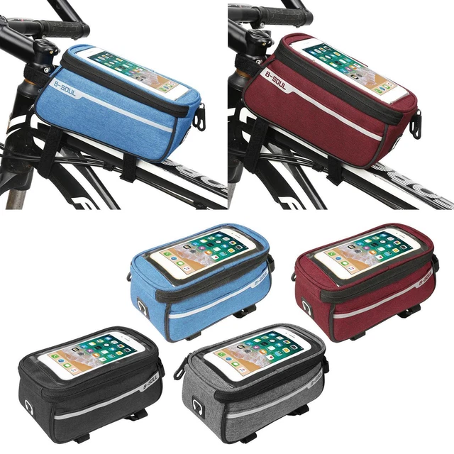 Sacoche de cadre avant de vélo, support de téléphone étanche