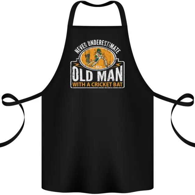 An Old Man With a Cricket Bat Cricketer Cotton Apron 100% Organic