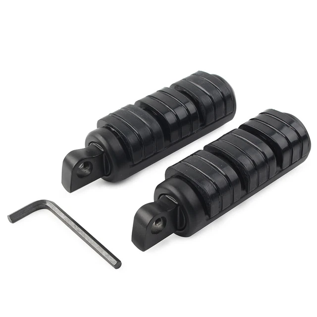 Pedane Poggiapiedi Aftermarket Per Harley, Attacco Maschio. Adatte A Touring, Sportster, Softail E Molti Altri. (Nero, Coppia) - 4