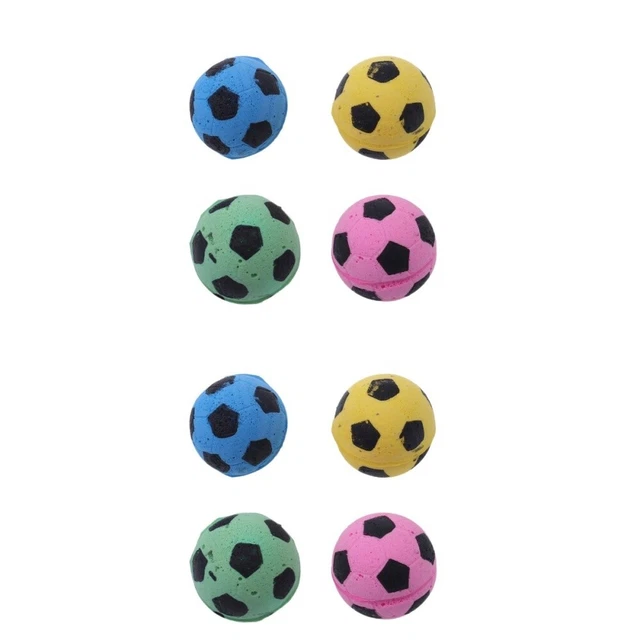 24 pezzi spugna calcio palline piccole palline colorate per gatto giocattolo