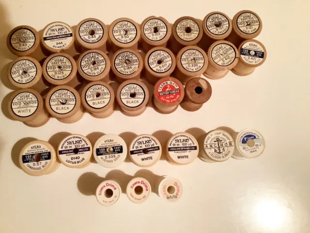 WOODEN EMPTY COTTON Reels Sewing Crafting Thread £3.65 - PicClick UK
