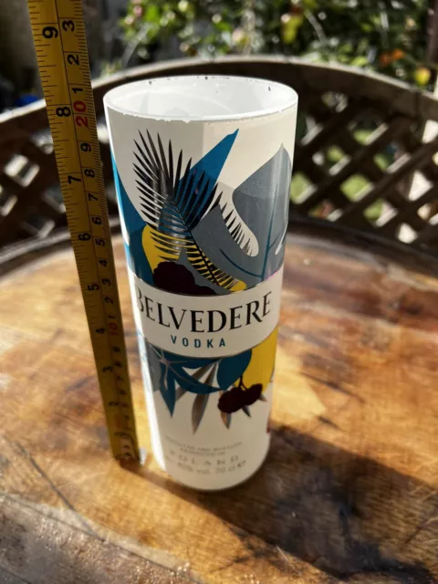 LIMITED EDITION Tumbler/Tall Glass Belvedere 70cl Vodka Bottle / Glass Upcycled