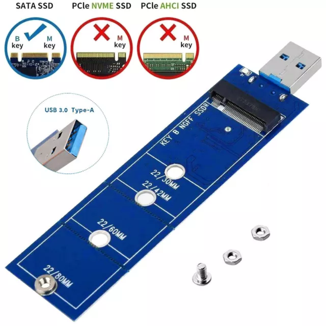 SSD Adapter M.2 NGFF SATA auf zu USB 3.0 SATA B/B+M Key M2 SSD 5 Gbps Adapter DE