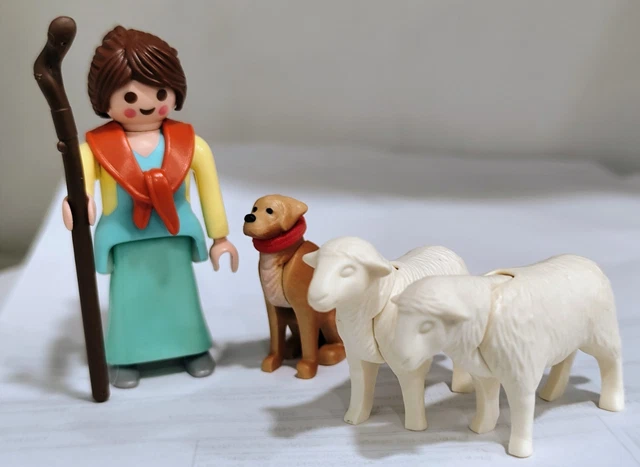 Figurines PLAYMOBIL Chèvre Et Berger - Thème Ferme/ranch, Pièces Détachées D'occasion