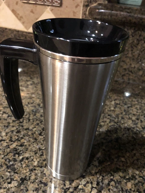 Thermos 16 oz Sipp Insulated Stainless Steel Travel Mug w/ Handle - Silver/Black