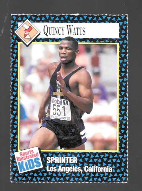 QUINCY WATTS ROOKIE 1992 Sports Illustrated for Kids SI USA Track Olympics NM+