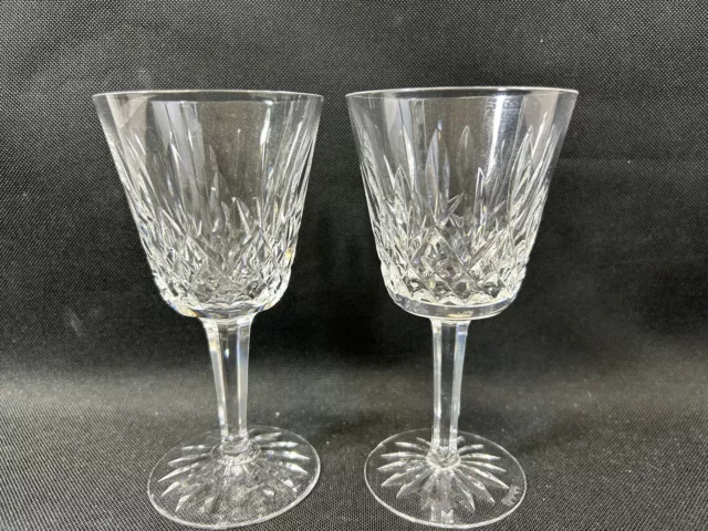 Waterford Crystal Lismore~(Lot of 2)~Claret Wine~6 Oz.~5.78" x 3.0"~Perfect