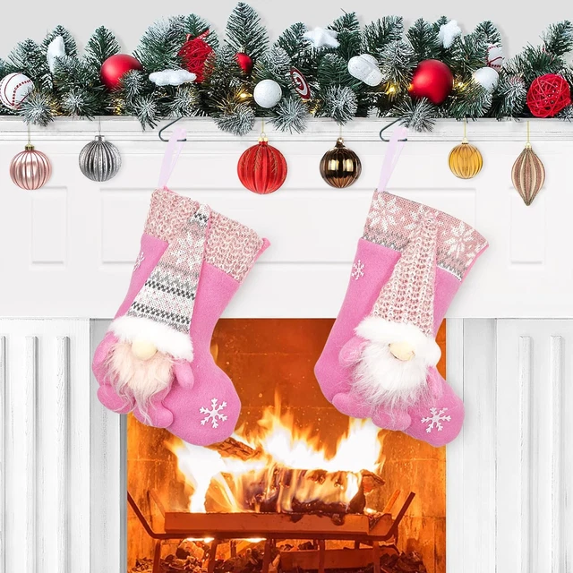 Set 3 Calze Natalizie Da Appendere - Personalizzabili Per Befana, Natale E Decorazioni Camino - Foto 4