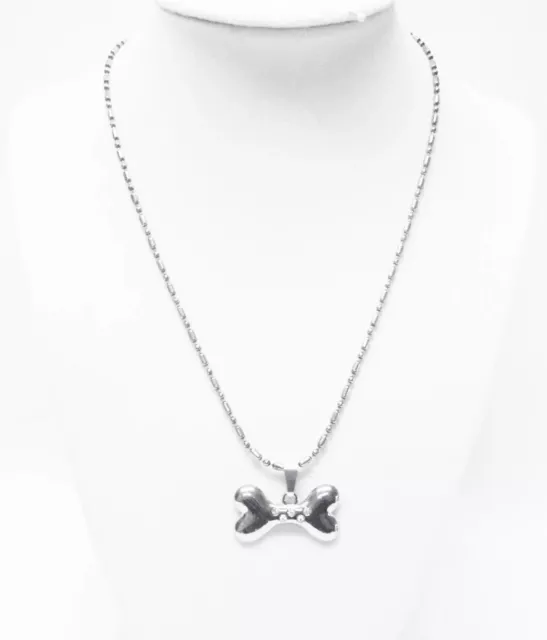 Silver Plated Bow Charm Necklace for Young Girl