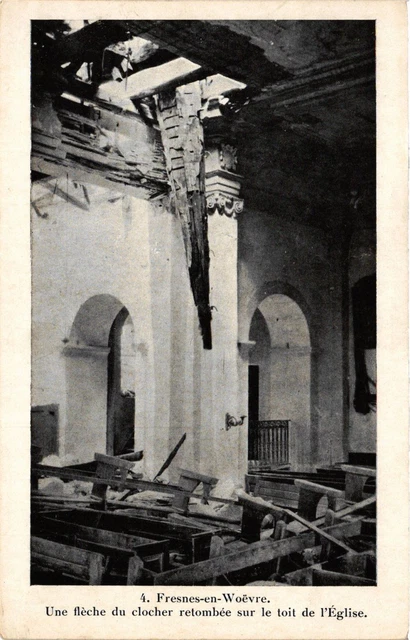 MILITARY CPA Fresnes in Woevre, a fallen bell tower arrow (315643)