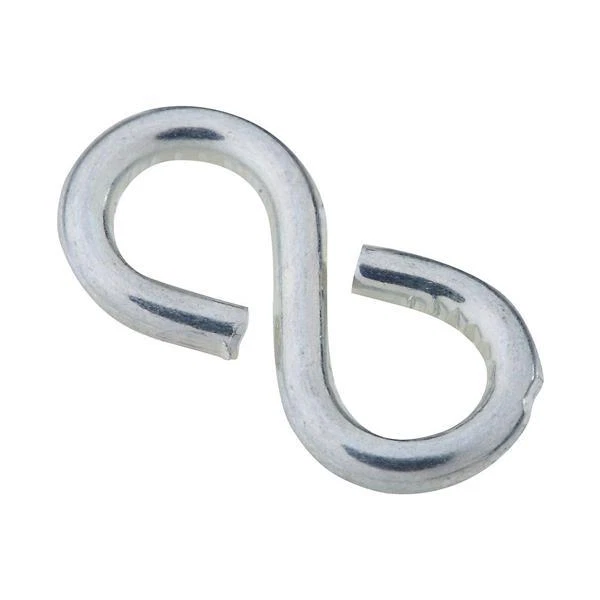 50 Pk Steel Zinc Plated 7/8" Light Closed S Hook 8/Pk N121434