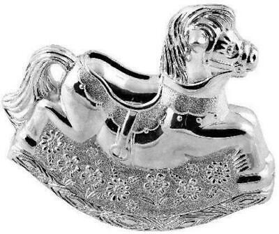 Silver Plated Rocking Horse Money Box