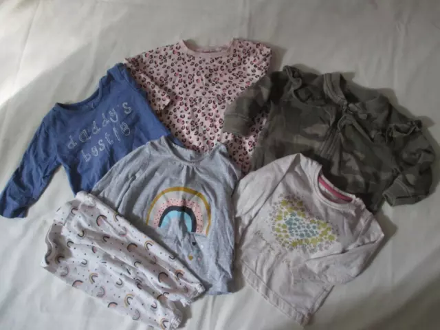 Baby Girls Long Sleeve Clothes Bundle Age 6-9 Months Matalan Primark George Next