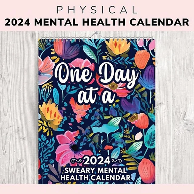 2024 2024 CALENDAR Paper Daily Organiser Calendar Mental Health